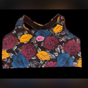 Nike Women's Floral Racer Back Sports Bra